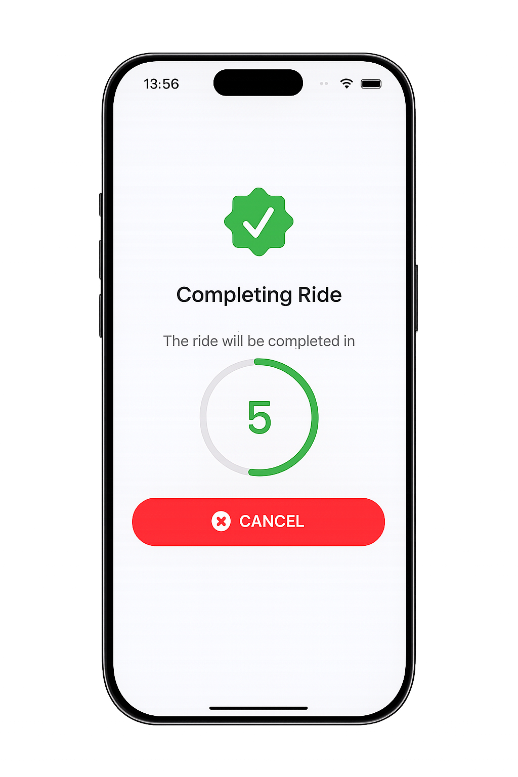 Chauffeur app - complete ride